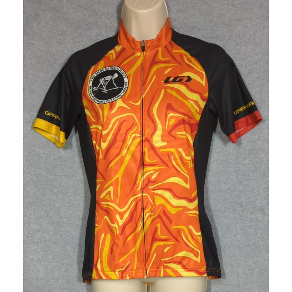 Louis Garneau Cycling Jersey Women M Full Zip The Endurance Society Skeletons - Picture 3 of 12